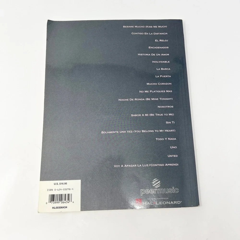 Luis Miguel Selections for Piano Vocal Guitar Chords Latin Sheet Music Song Book